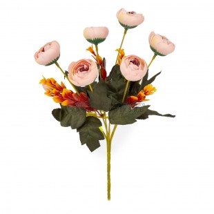 Buchet bujori artificiali roz pal 20 cm